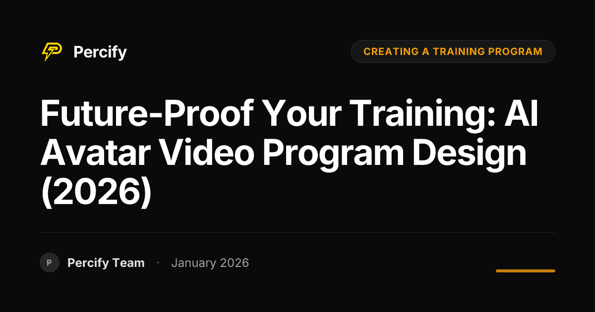 Future-Proof Your Training: AI Avatar Video Program Design (2026 ...