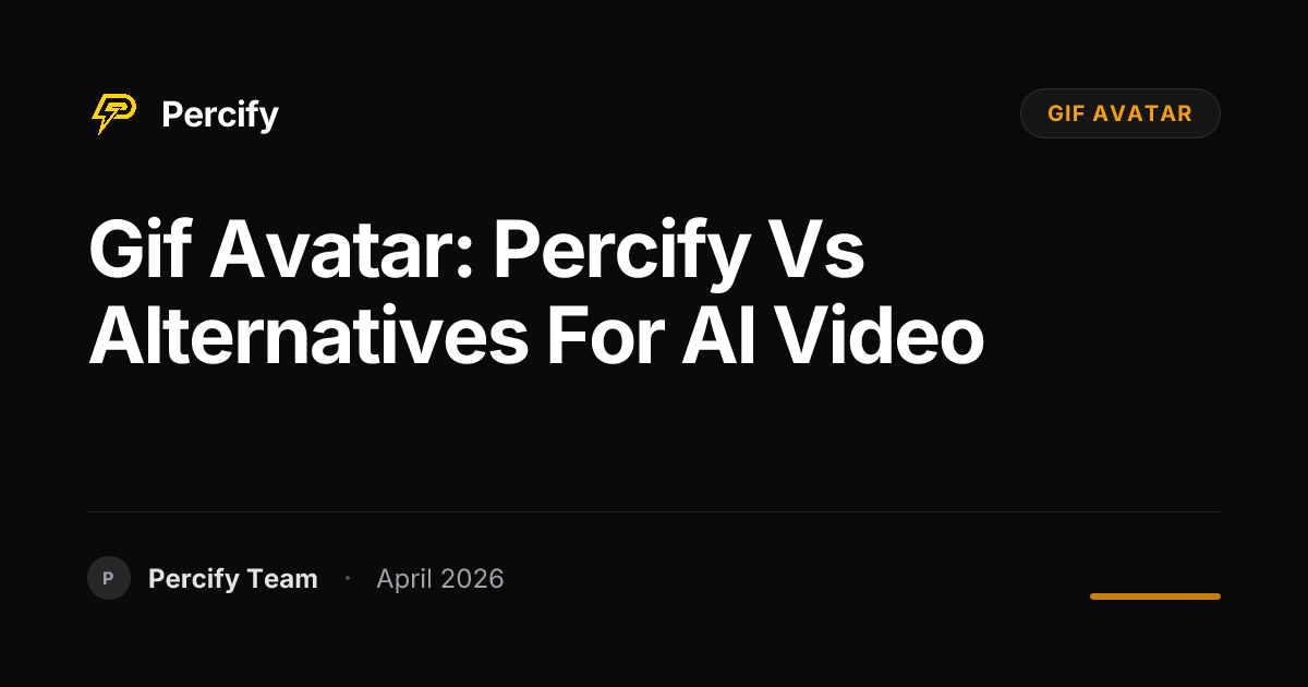 gif avatar: Percify vs Alternatives for AI Video - Percify AI Avatar Blog Cover