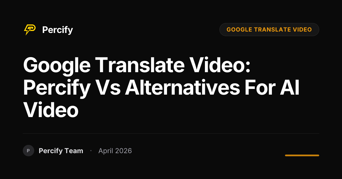 google translate video: Percify vs Alternatives for AI Video - Percify AI Avatar Blog Cover