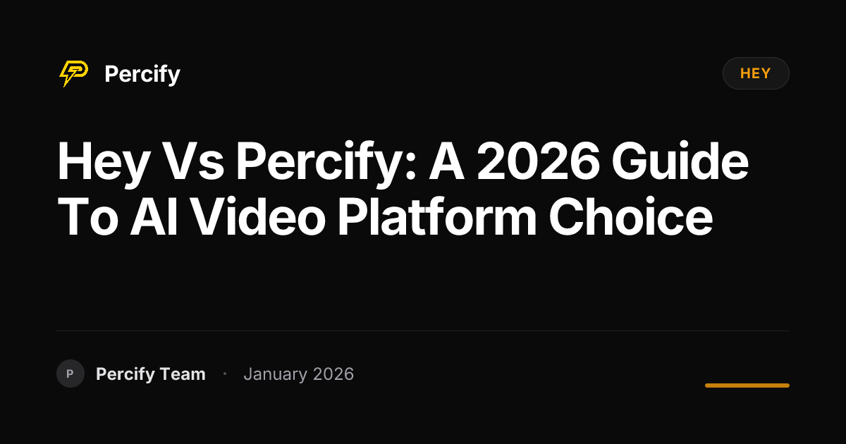 Hey vs Percify: A 2026 Guide to AI Video Platform Choice | Percify Blog