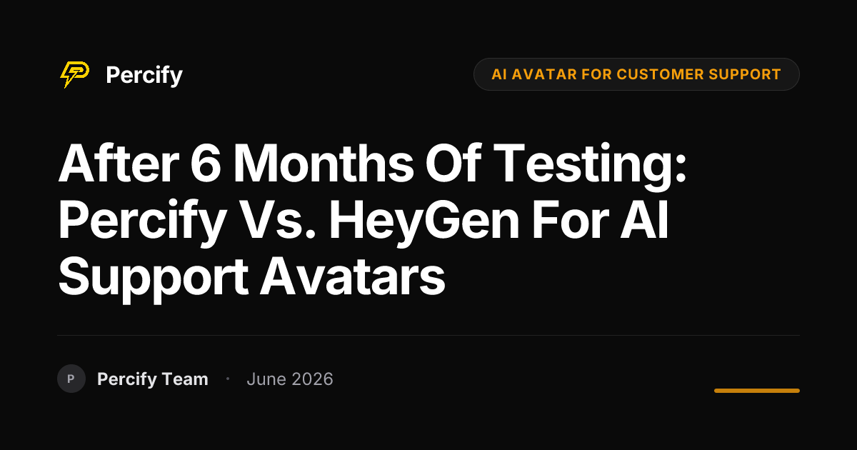After 6 Months of Testing: Percify vs. HeyGen for AI Support Avatars - Percify AI Avatar Blog Cover
