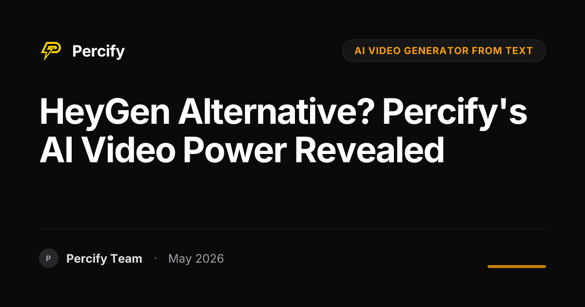 HeyGen Alternative? Percify's AI Video Power Revealed - Percify AI Avatar Blog Cover