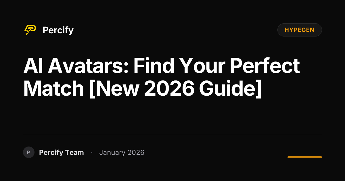 AI Avatars: Find Your Perfect Match [New 2026 Guide] | Percify Blog