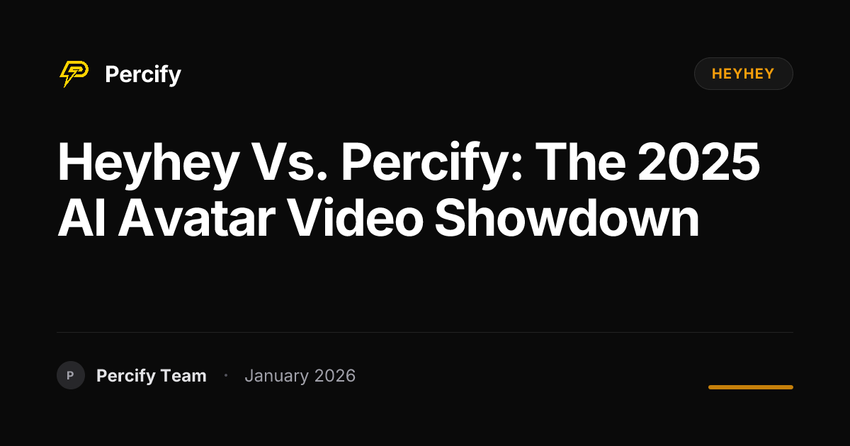 Heyhey vs. Percify: The 2025 AI Avatar Video Showdown | Percify Blog