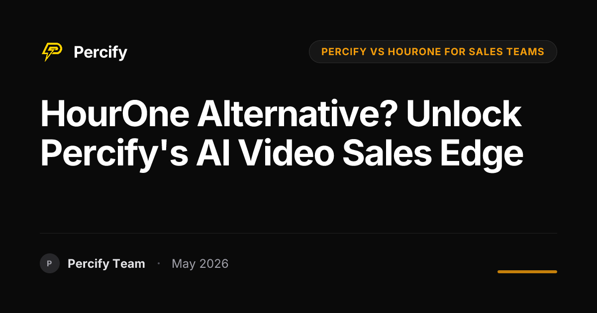 HourOne Alternative? Unlock Percify's AI Video Sales Edge - Percify AI Avatar Blog Cover