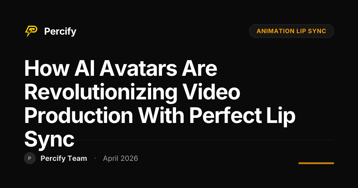 How AI Avatars Are Revolutionizing Video Production with Perfect Lip Sync - Percify AI Avatar Blog Cover