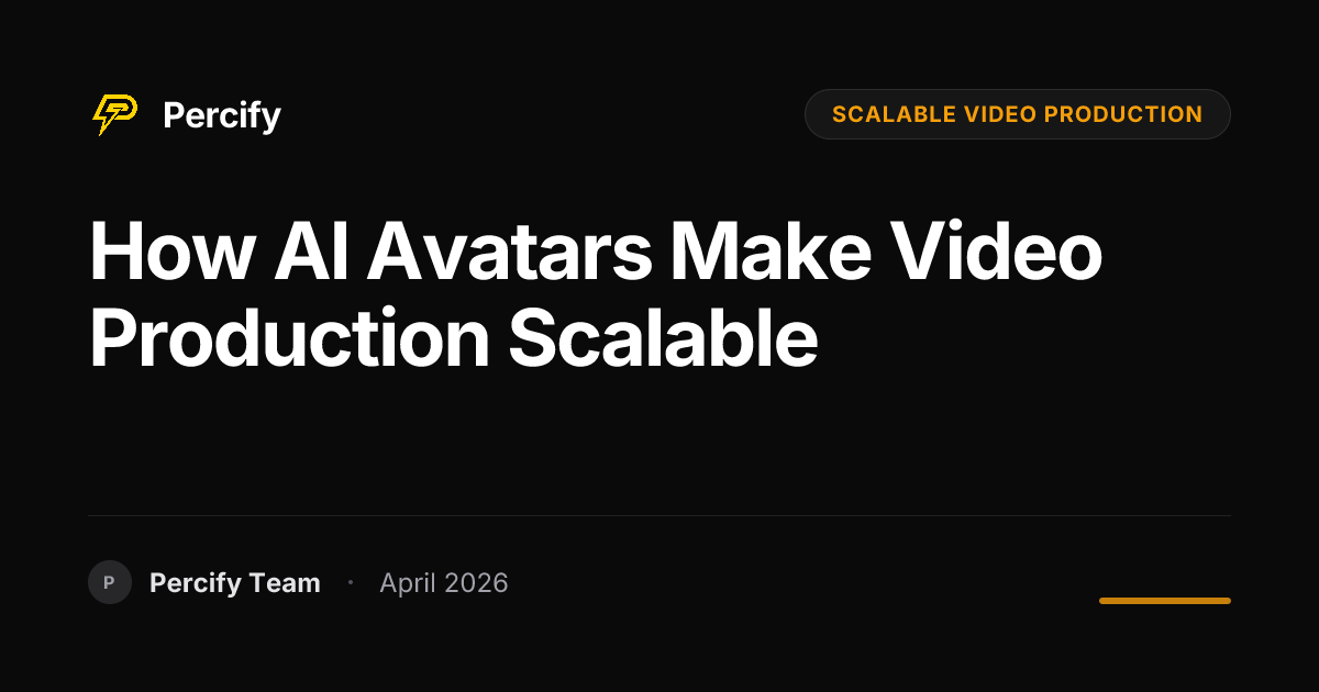 How AI Avatars Make Video Production Scalable - Percify AI Avatar Blog Cover