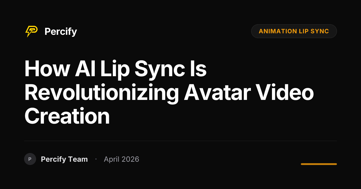 How AI Lip Sync is Revolutionizing Avatar Video Creation - Percify AI Avatar Blog Cover