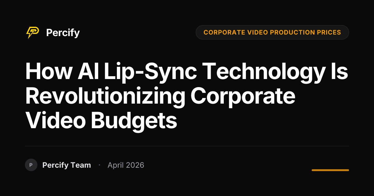 How AI Lip-Sync Technology is Revolutionizing Corporate Video Budgets - Percify AI Avatar Blog Cover