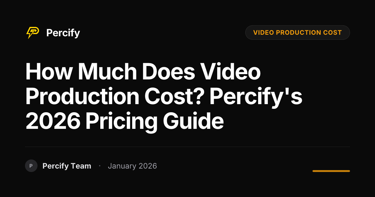 How Much Does Video Production Cost? Percify's 2026 Pricing Guide ...