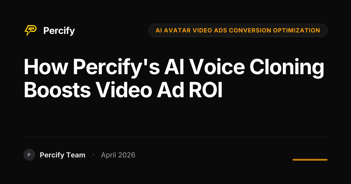 How Percify's AI Voice Cloning Boosts Video Ad ROI - Percify AI Avatar Blog Cover