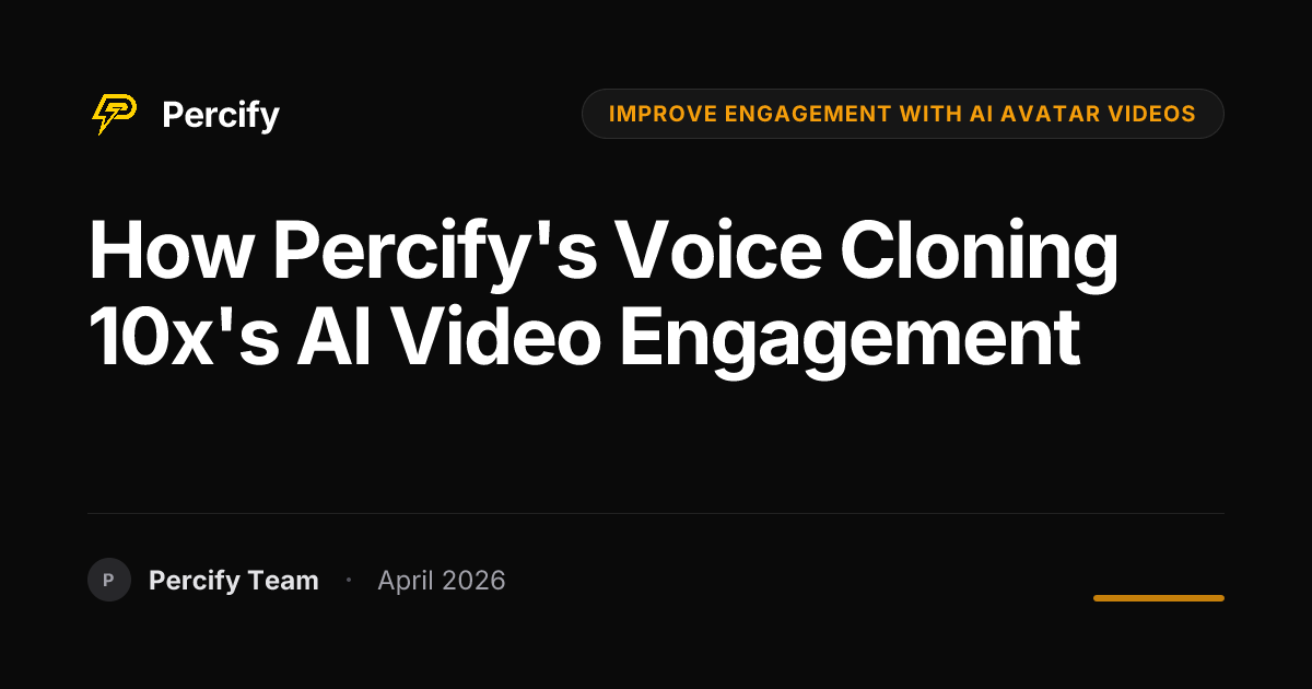 How Percify's Voice Cloning 10x's AI Video Engagement - Percify AI Avatar Blog Cover