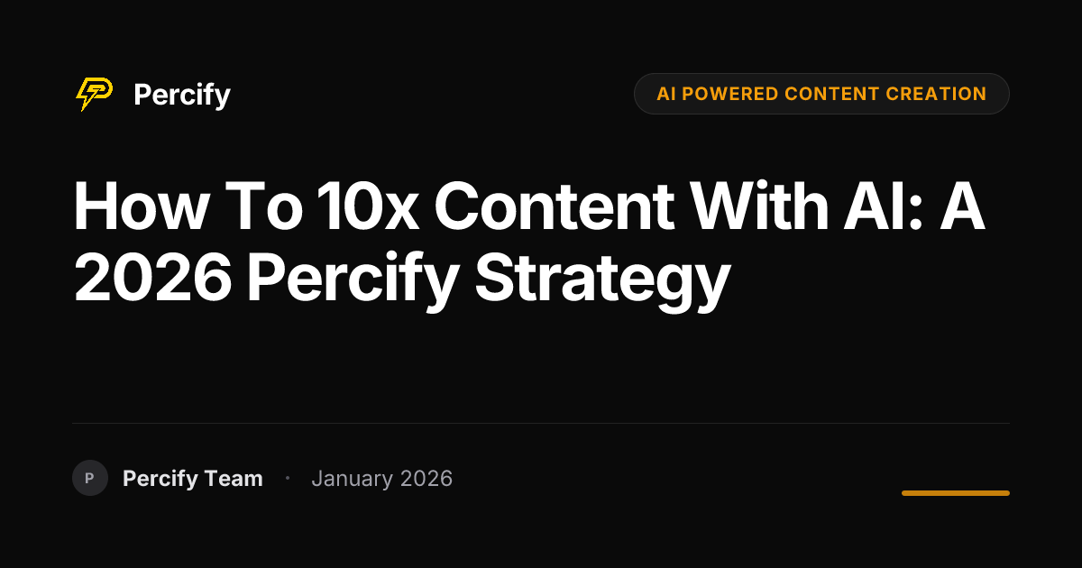 How to 10x Content with AI: A 2026 Percify Strategy | Percify Blog