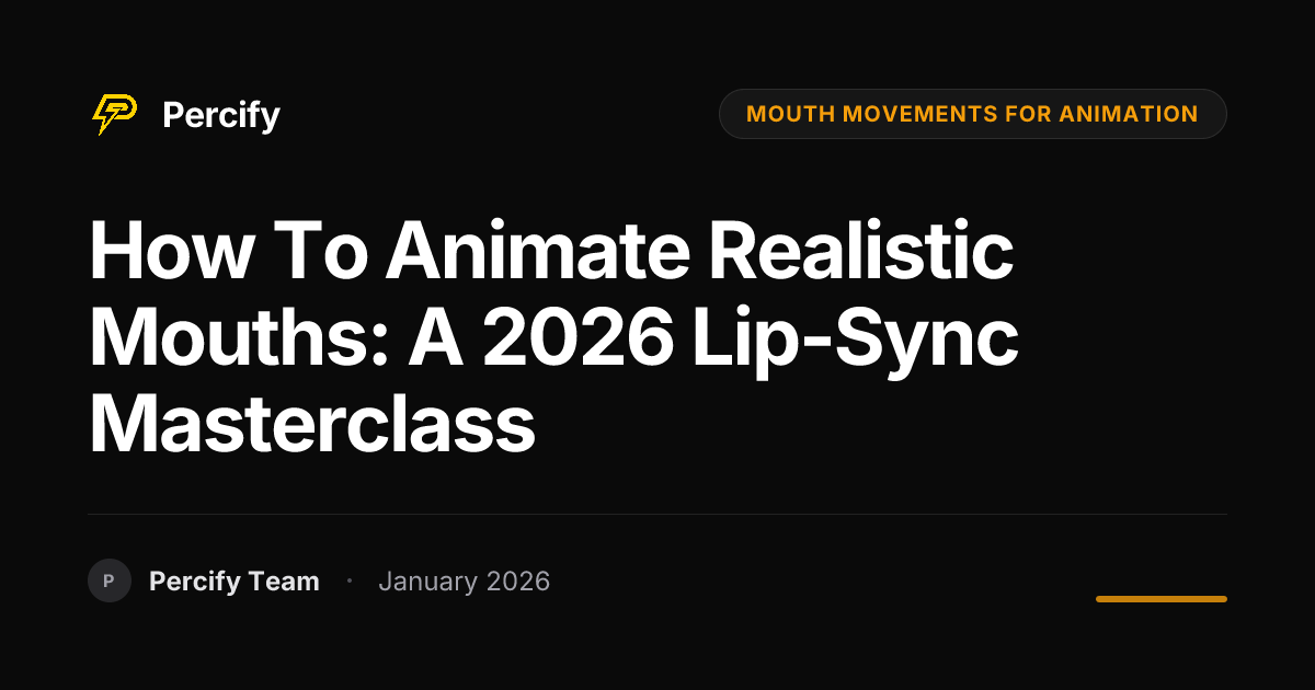 How To Animate Realistic Mouths: A 2026 Lip-Sync Masterclass | Percify Blog