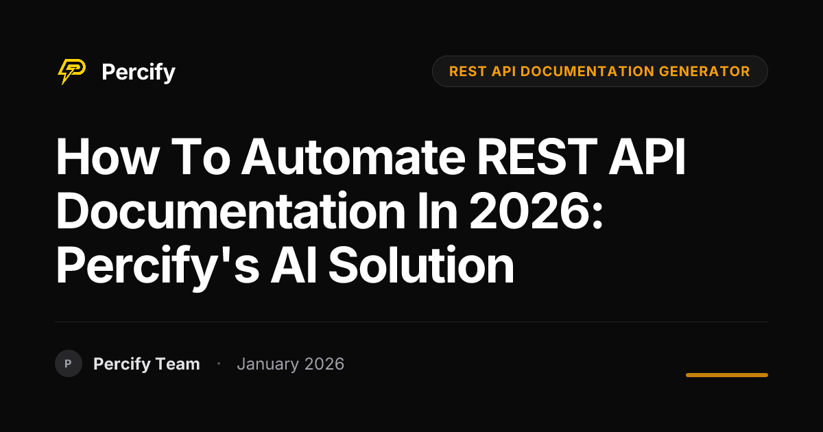 How to Automate REST API Documentation in 2026: Percify's AI Solution ...