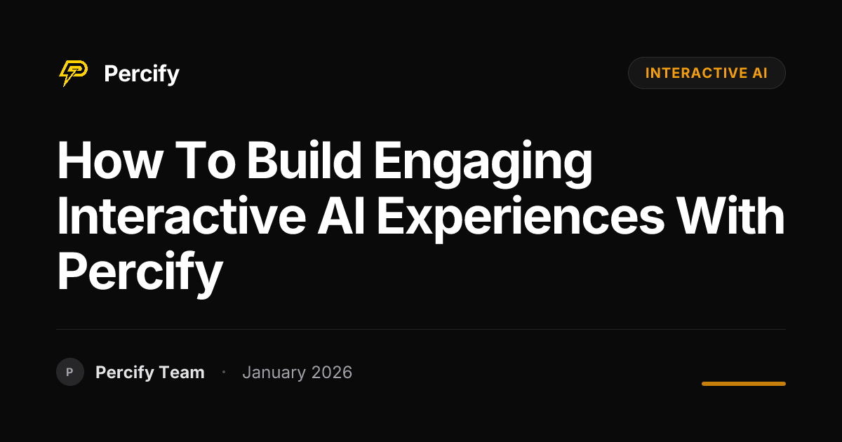 How to Build Engaging Interactive AI Experiences with Percify | Percify ...
