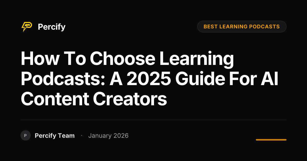 How To Choose Learning Podcasts: A 2025 Guide for AI Content Creators ...