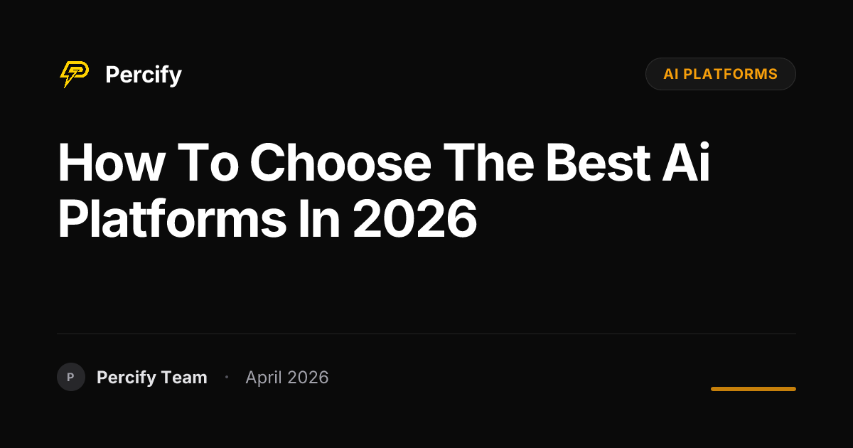 How to Choose the Best ai platforms in 2026 - Percify AI Avatar Blog Cover