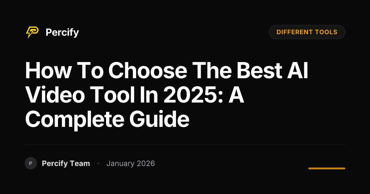 How to Choose the Best AI Video Tool in 2025: A Complete Guide ...