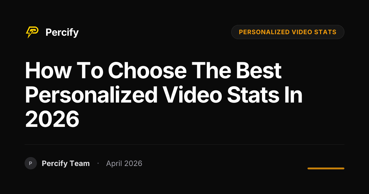 How to Choose the Best personalized video stats in 2026 - Percify AI Avatar Blog Cover