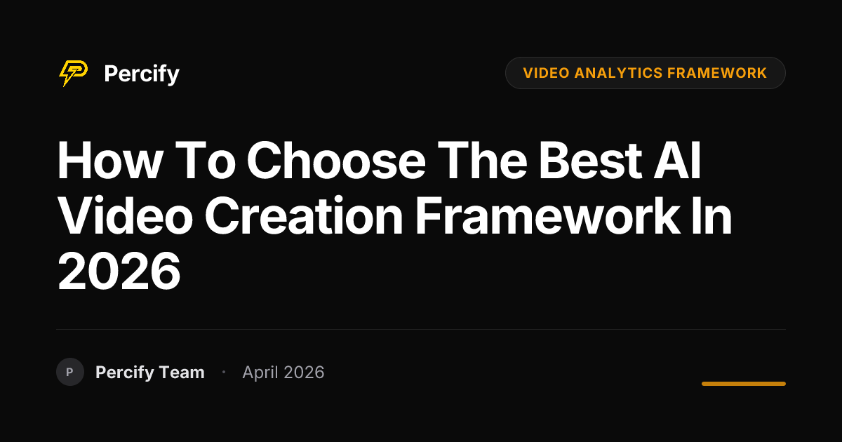 How to Choose the Best AI Video Creation Framework in 2026 - Percify AI Avatar Blog Cover