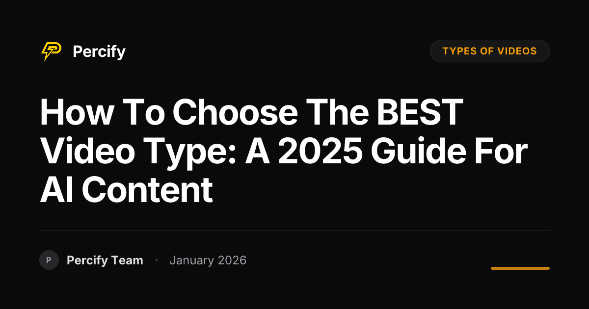 How to Choose the BEST Video Type: A 2025 Guide for AI Content ...