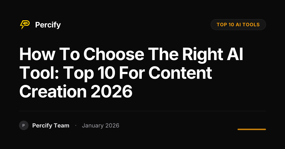 How to Choose the Right AI Tool: Top 10 for Content Creation 2026 ...