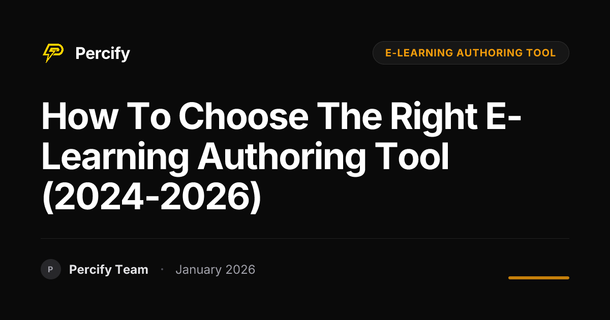 How to Choose the Right E-Learning Authoring Tool (2024-2026) | Percify ...