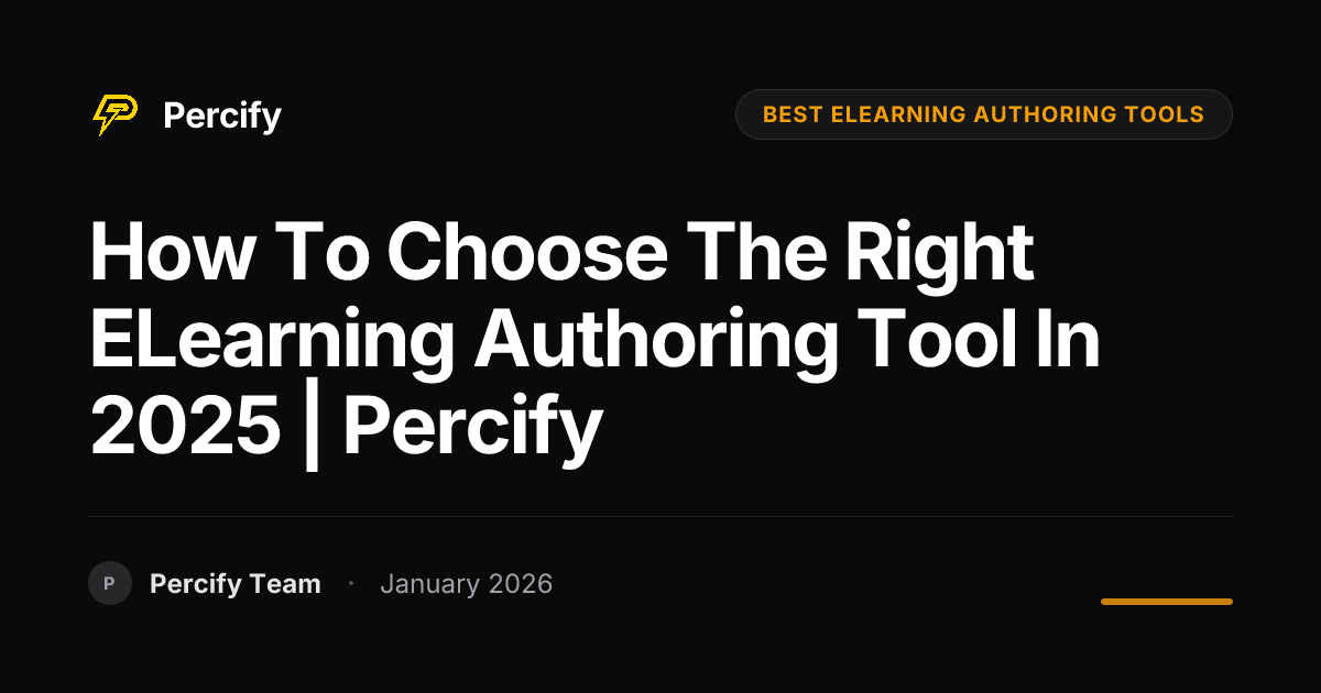 How To Choose The Right eLearning Authoring Tool in 2025 | Percify ...