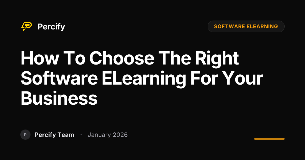 How to Choose the Right Software eLearning for Your Business | Percify Blog