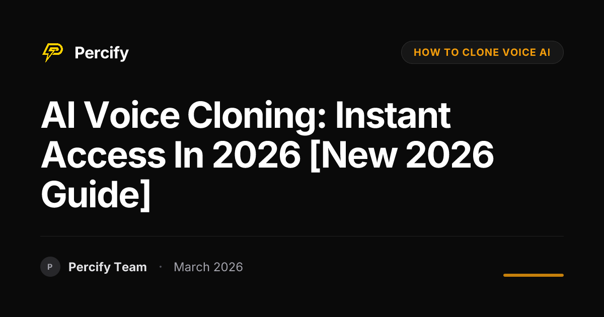 How to Clone Your Voice With AI in 2026: Any Accent, Any Language - Percify AI Avatar Blog Cover