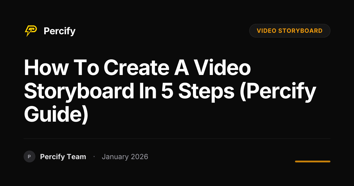 How to Create a Video Storyboard in 5 Steps (Percify Guide) | Percify Blog