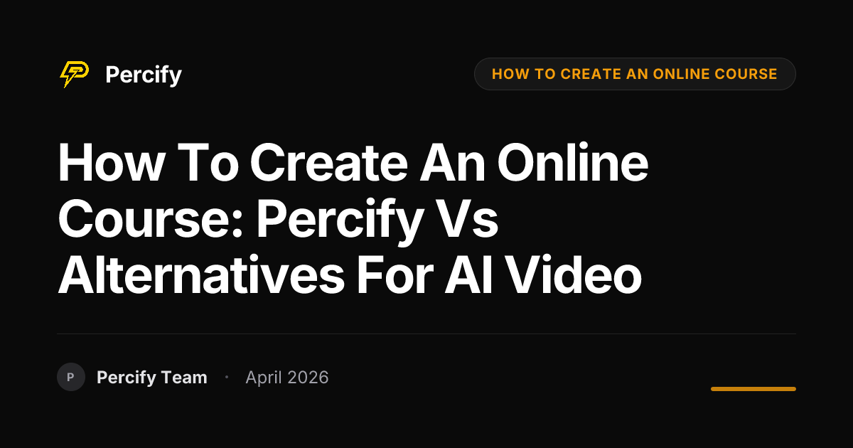how to create an online course: Percify vs Alternatives for AI Video - Percify AI Avatar Blog Cover