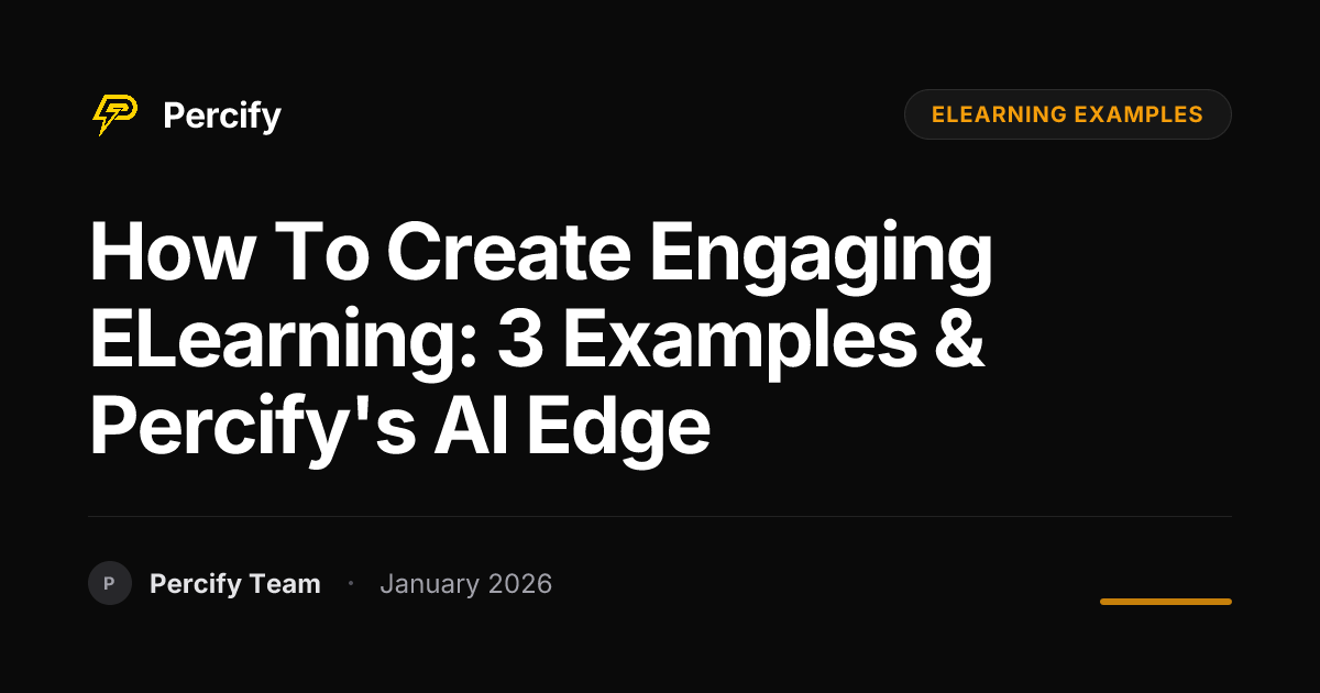 How To Create Engaging eLearning: 3 Examples & Percify's AI Edge ...