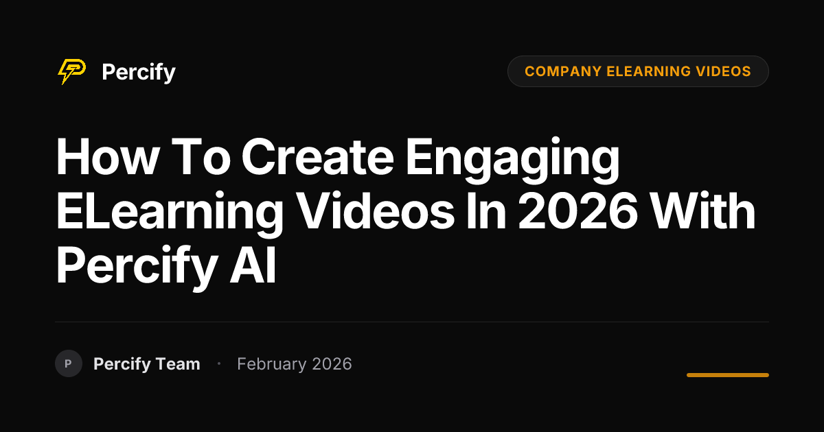 How to Create Engaging eLearning Videos in 2026 with Percify AI - Percify AI Avatar Blog Cover