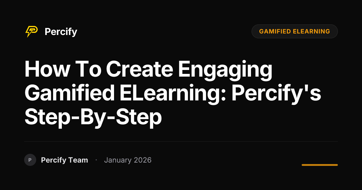 How to Create Engaging Gamified eLearning: Percify's Step-by-Step ...