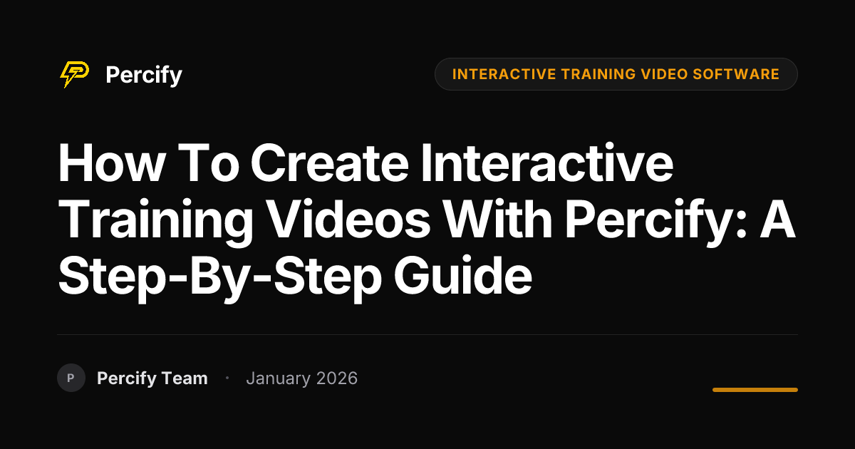 How to Create Interactive Training Videos with Percify: A Step-by-Step ...