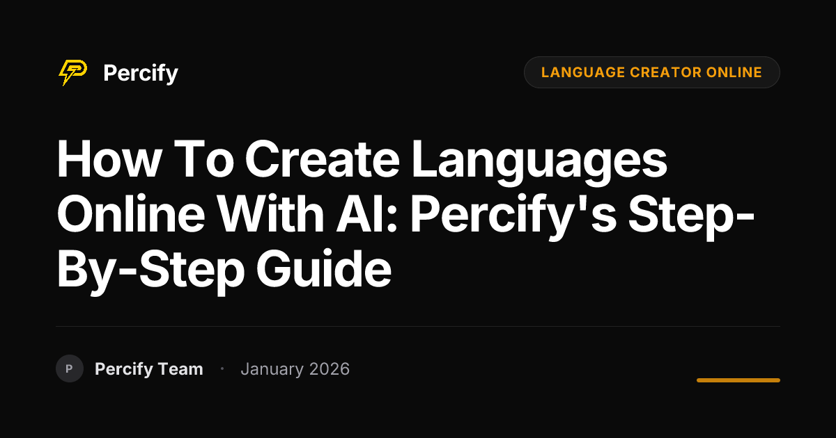 How to Create Languages Online with AI: Percify's Step-by-Step Guide ...