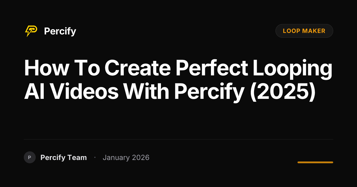 How To Create Perfect Looping AI Videos with Percify (2025) | Percify Blog