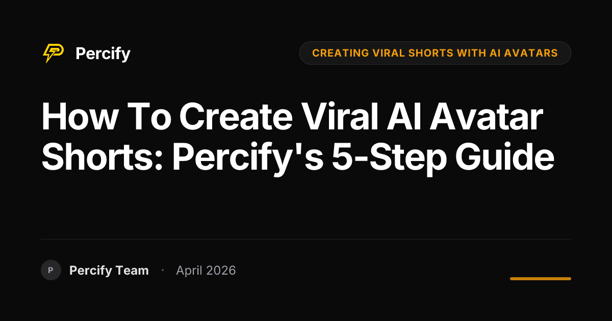 How to Create Viral AI Avatar Shorts: Percify's 5-Step Guide - Percify AI Avatar Blog Cover