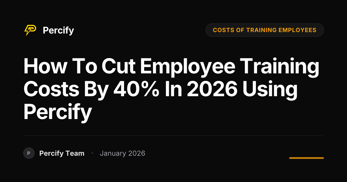 How to Cut Employee Training Costs by 40% in 2026 Using Percify ...
