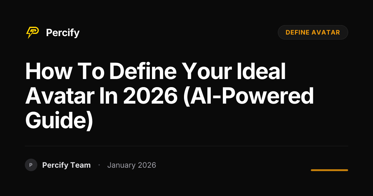How to Define Your Ideal Avatar in 2026 (AI-Powered Guide) | Percify Blog
