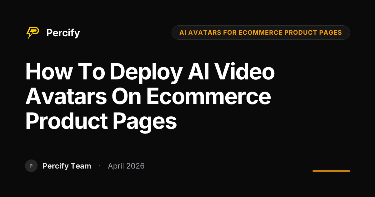 How to Deploy AI Video Avatars on Ecommerce Product Pages - Percify AI Avatar Blog Cover