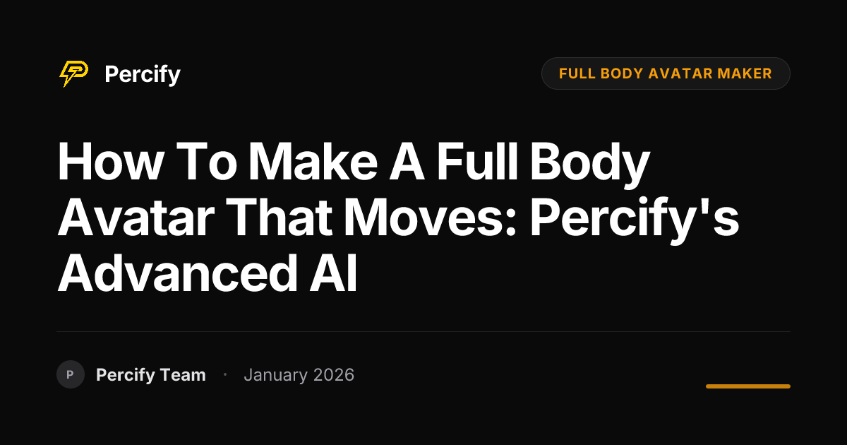 How to Make a Full Body Avatar That Moves: Percify's Advanced AI ...