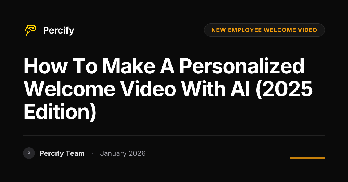 How to Make a Personalized Welcome Video with AI (2025 Edition ...