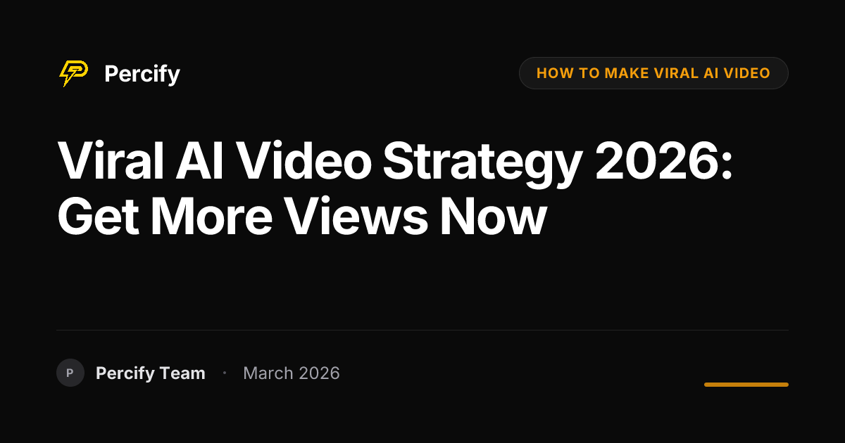 How to Make AI Videos That Go Viral in 2026: Strategy Guide - Percify AI Avatar Blog Cover