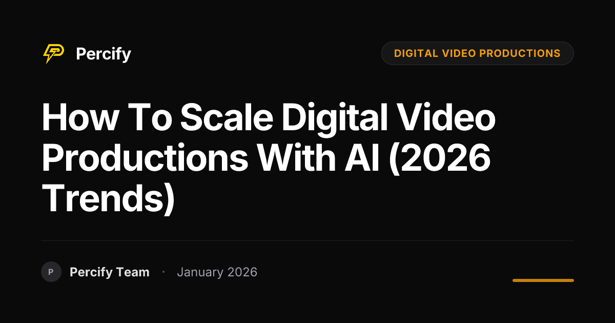 How to Scale Digital Video Productions with AI (2026 Trends) | Percify Blog