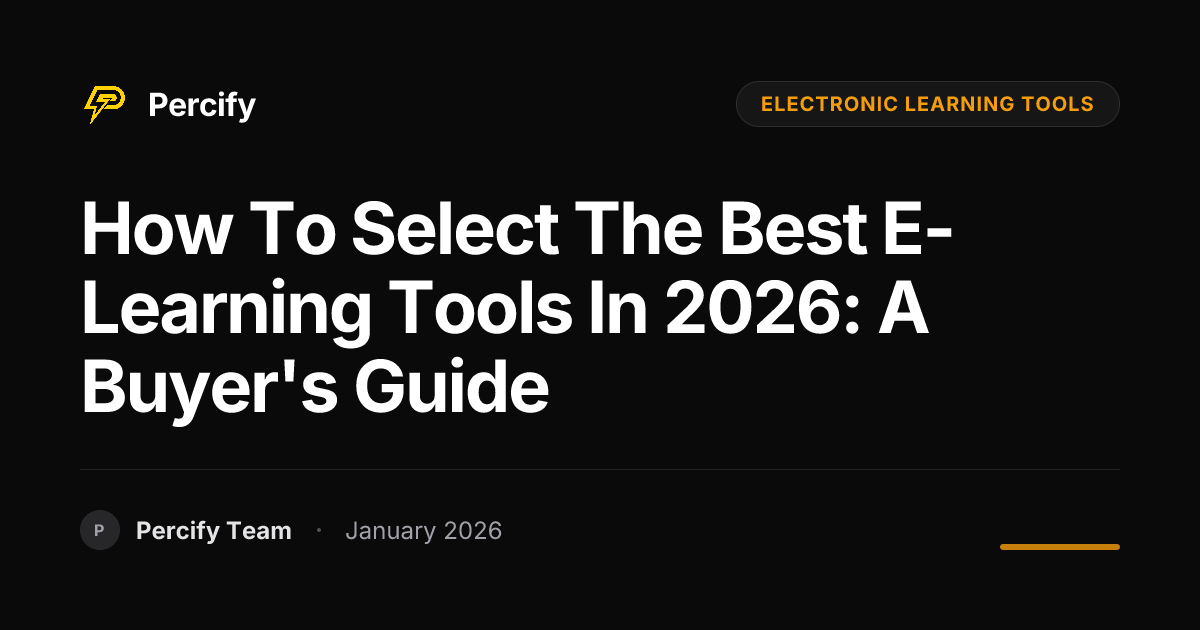 How to Select the Best E-Learning Tools in 2026: A Buyer's Guide ...