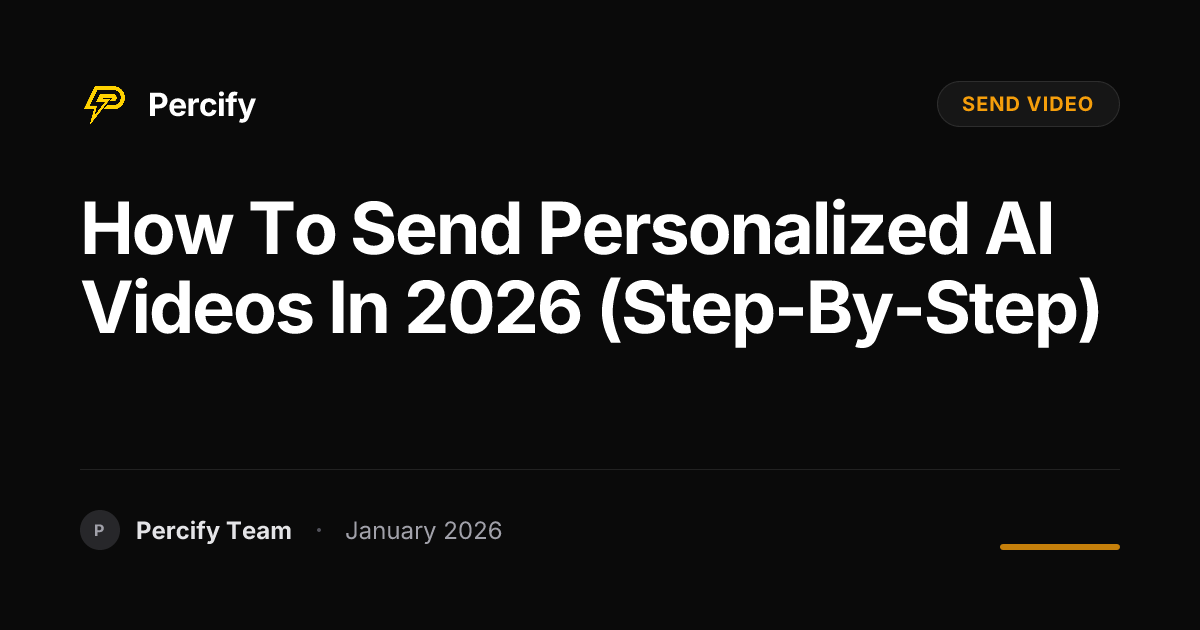 How to Send Personalized AI Videos in 2026 (Step-by-Step) | Percify Blog