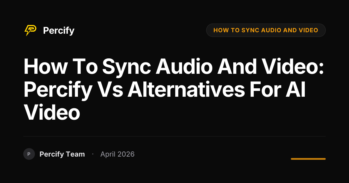 how to sync audio and video: Percify vs Alternatives for AI Video - Percify AI Avatar Blog Cover